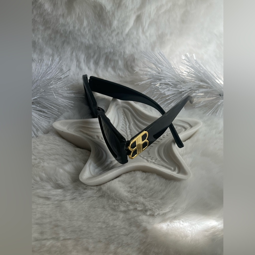Black with Gold Butterfly sunglasses